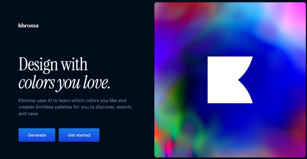Khroma - это нейросеть, которая анализирует тысячи комбинаций цветов и предлагает вам наиболее подходящие варианты